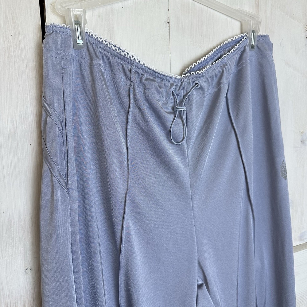 Free People FP Movement Roll With It Drawcord Pants Sz L Steel Blue NWOT Silky - Picture 6 of 12